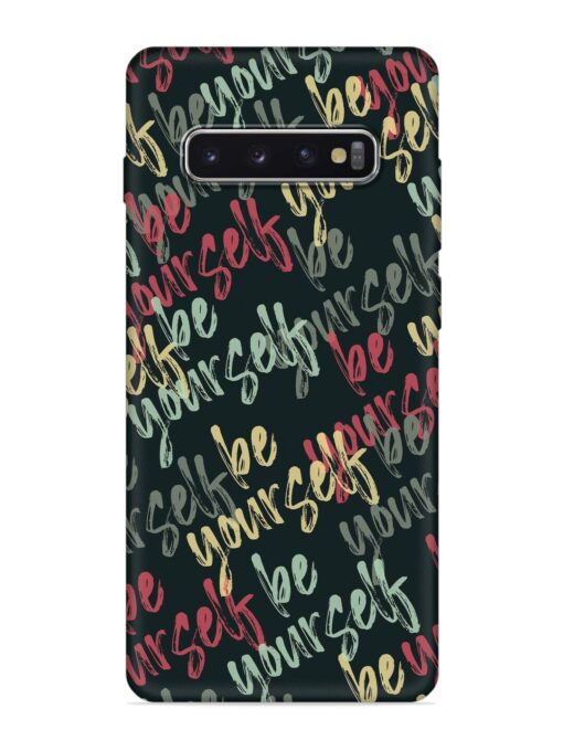 Yourself Seamless Embossed Soft Silicone Case for Samsung Galaxy S10 Plus