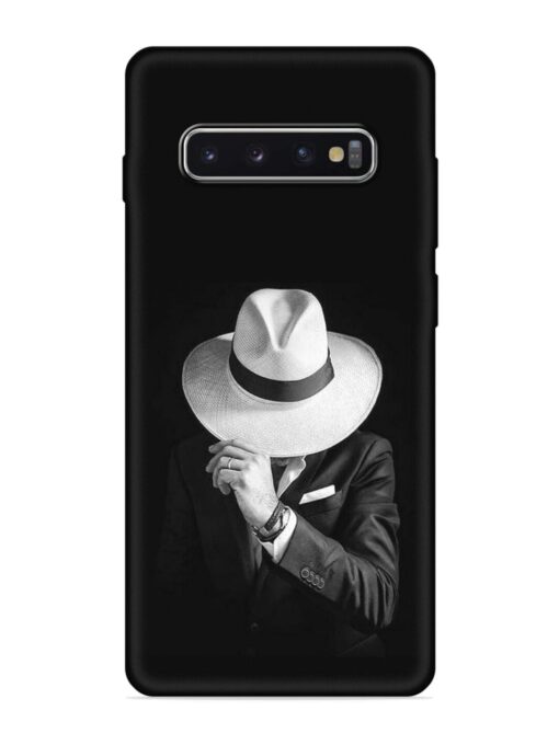 Men Under Hat Embossed Soft Silicone Case for Samsung Galaxy S10 Plus Zapvi