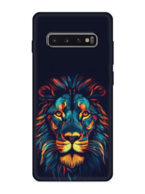 Colorful Lion Embossed Soft Silicone Case for Samsung Galaxy S10 Plus Zapvi