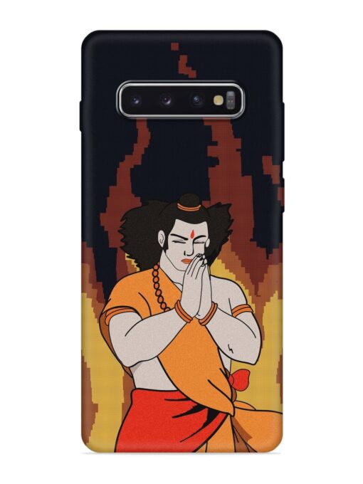 Shree Ram Vector Embossed Soft Silicone Case for Samsung Galaxy S10 Plus Zapvi