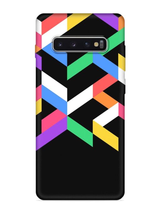 Colorshape Abstarct Embossed Soft Silicone Case for Samsung Galaxy S10 Plus Zapvi