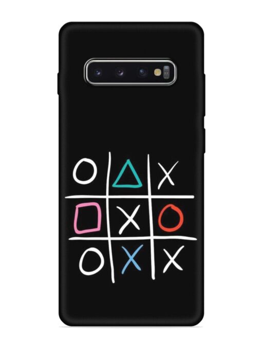 Super Neon Tic-Tac-Toe Embossed Soft Silicone Case for Samsung Galaxy S10 Plus