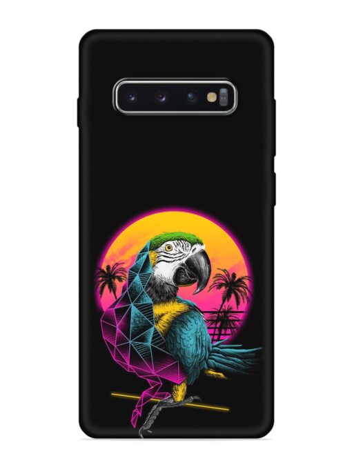 Rad Parrot Embossed Soft Silicone Case for Samsung Galaxy S10 Plus Zapvi