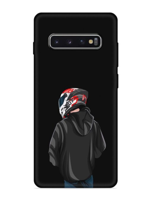 Motorcycle Rider Embossed Soft Silicone Case for Samsung Galaxy S10 Plus