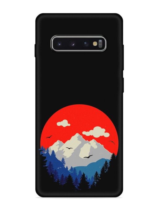 Mountain Abstract Embossed Soft Silicone Case for Samsung Galaxy S10 Plus