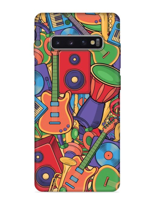 Colorful Music Art Embossed Soft Silicone Case for Samsung Galaxy S10 Plus