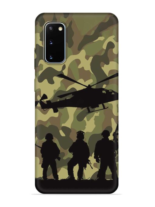 Army Heros Embossed Soft Silicone Case for Samsung Galaxy S20 Zapvi