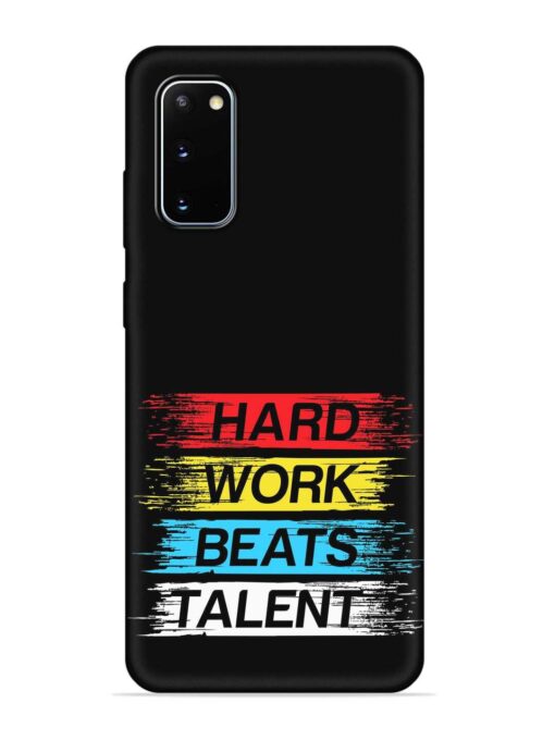 Hard Work Beats Embossed Soft Silicone Case for Samsung Galaxy S20 Zapvi