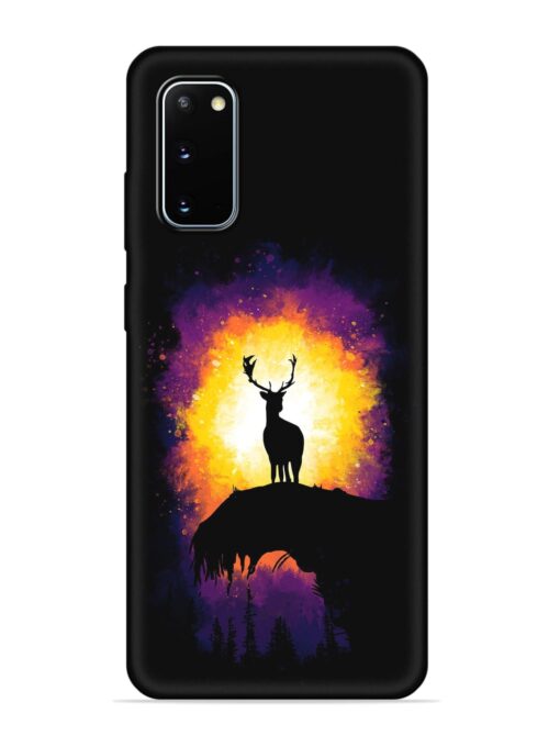 Elk Animal Art Embossed Soft Silicone Case for Samsung Galaxy S20 Zapvi