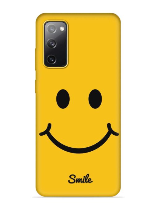 Yellow Smiley Embossed Soft Silicone Case for Samsung Galaxy S20 Fe (5G) Zapvi