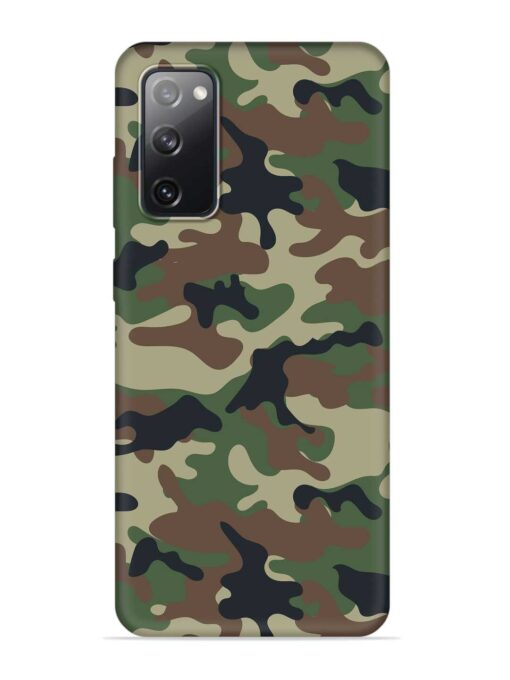 Army Military Camouflage Dark Green Embossed Soft Silicone Case for Samsung Galaxy S20 Fe (5G) Zapvi