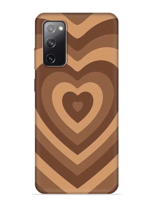 Brown Heart Embossed Soft Silicone Case for Samsung Galaxy S20 Fe (5G) Zapvi