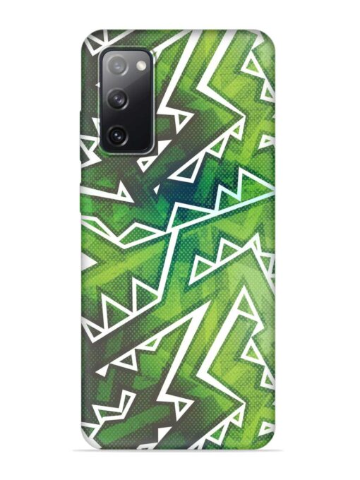 Green Graffiti Seamless Embossed Soft Silicone Case for Samsung Galaxy S20 Fe (5G) Zapvi