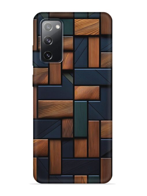 Wooden Background Cubes Embossed Soft Silicone Case for Samsung Galaxy S20 Fe (5G) Zapvi