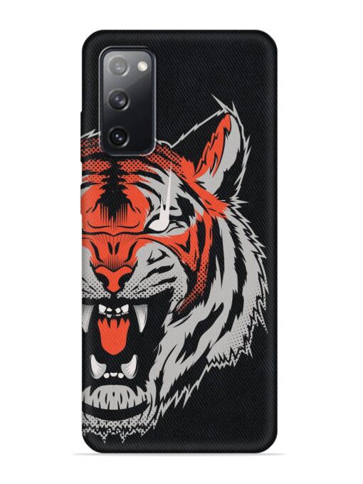 Tiger Aggression Embossed Soft Silicone Case for Samsung Galaxy S20 Fe (5G) Zapvi