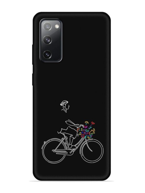 Minimalist Cycle Art Embossed Soft Silicone Case for Samsung Galaxy S20 Fe (5G) Zapvi