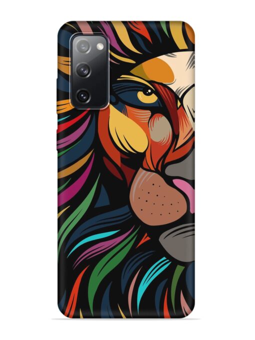 Trippy Lion Art Embossed Soft Silicone Case for Samsung Galaxy S20 Fe (5G) Zapvi