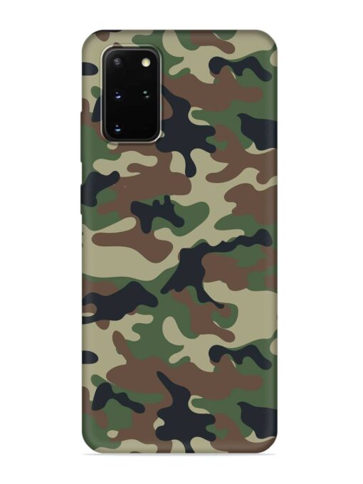 Army Military Camouflage Dark Green Embossed Soft Silicone Case for Samsung Galaxy S20 Plus Zapvi