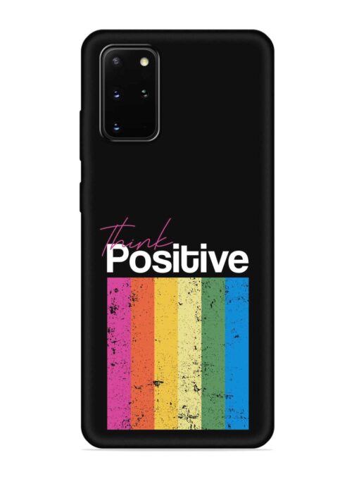 Think Positive Typography Embossed Soft Silicone Case for Samsung Galaxy S20 Plus Zapvi