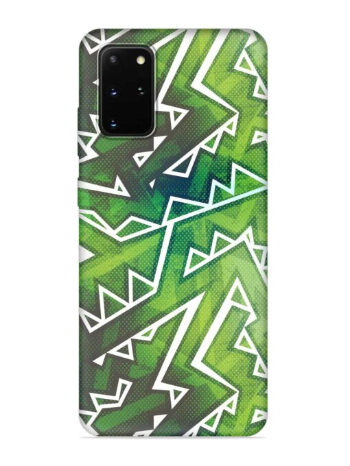 Green Graffiti Seamless Embossed Soft Silicone Case for Samsung Galaxy S20 Plus Zapvi