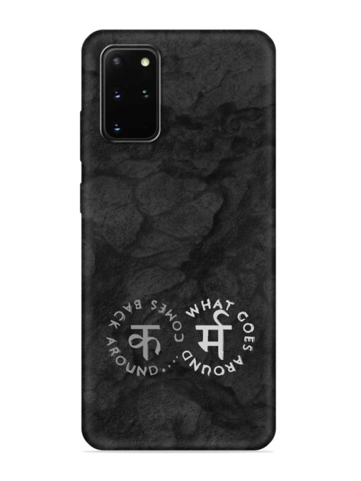 Karma Hindi Word Embossed Soft Silicone Case for Samsung Galaxy S20 Plus Zapvi