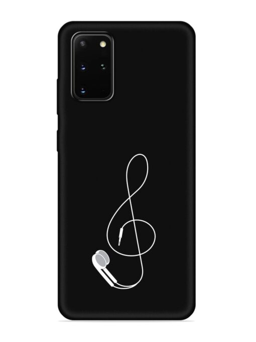 Music Earphone Vector Embossed Soft Silicone Case for Samsung Galaxy S20 Plus Zapvi