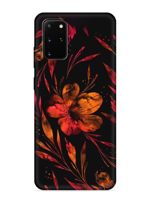 Red Flower Painting Embossed Soft Silicone Case for Samsung Galaxy S20 Plus Zapvi