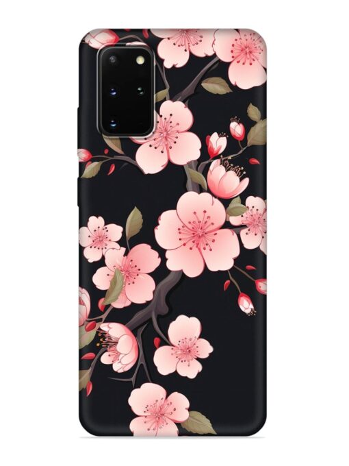 Cherry Blossom Embossed Soft Silicone Case for Samsung Galaxy S20 Plus Zapvi