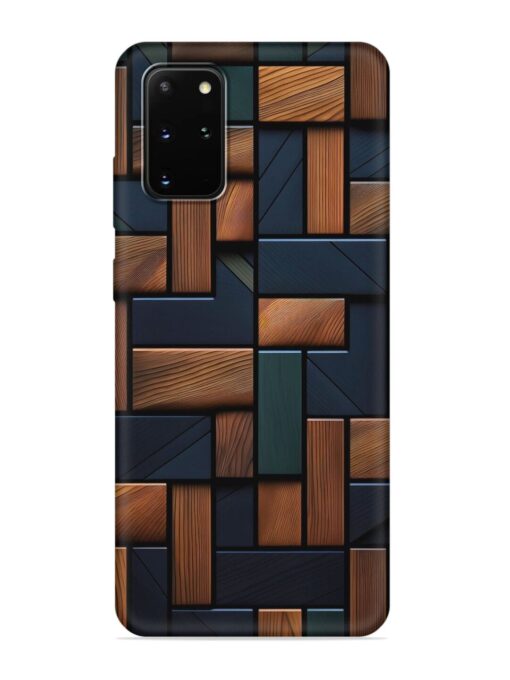 Wooden Background Cubes Embossed Soft Silicone Case for Samsung Galaxy S20 Plus Zapvi