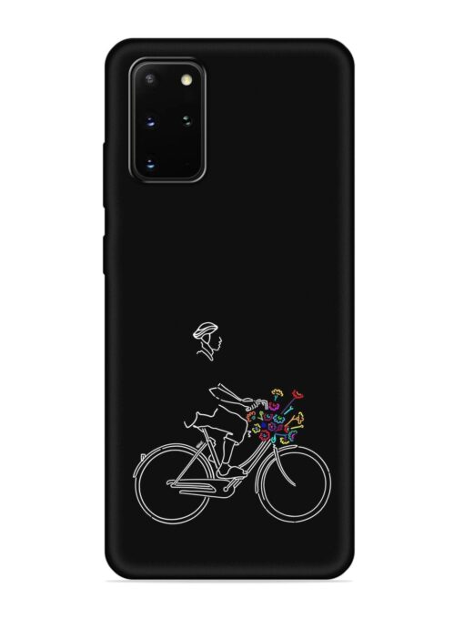 Minimalist Cycle Art Embossed Soft Silicone Case for Samsung Galaxy S20 Plus Zapvi