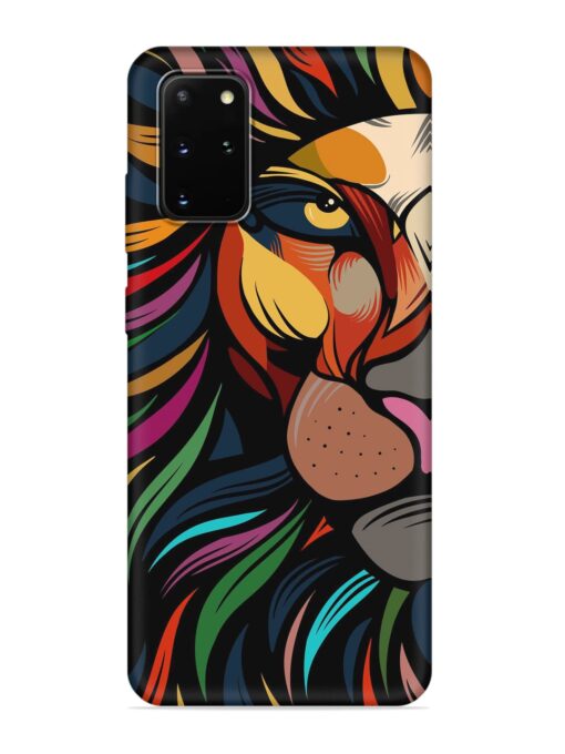 Trippy Lion Art Embossed Soft Silicone Case for Samsung Galaxy S20 Plus Zapvi