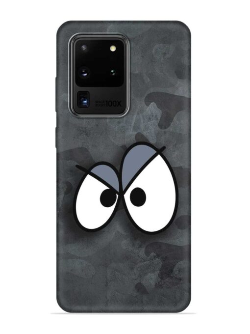 Big Eyes Night Mode Embossed Soft Silicone Case for Samsung Galaxy S20 Ultra Zapvi