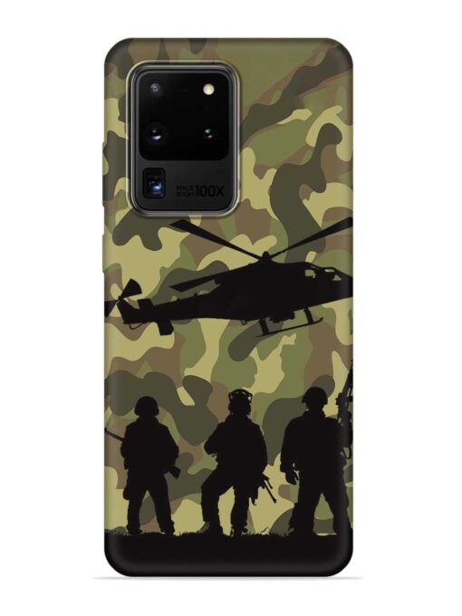 Army Heros Embossed Soft Silicone Case for Samsung Galaxy S20 Ultra Zapvi