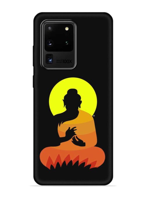 Buddha Art Black Embossed Soft Silicone Case for Samsung Galaxy S20 Ultra Zapvi