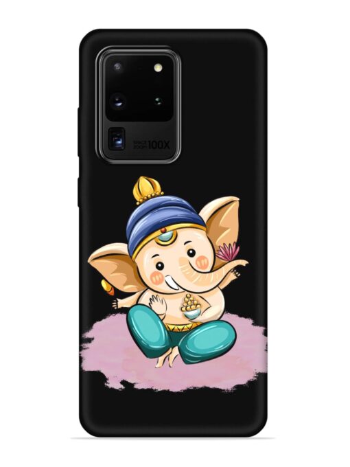 Bal Ganesh Vector Art Embossed Soft Silicone Case for Samsung Galaxy S20 Ultra Zapvi