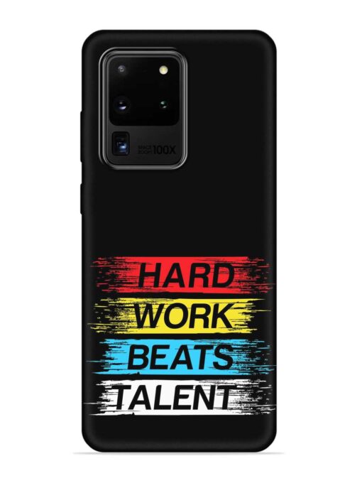 Hard Work Beats Embossed Soft Silicone Case for Samsung Galaxy S20 Ultra Zapvi