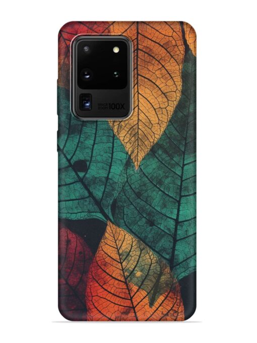 Leaves Artwork Embossed Soft Silicone Case for Samsung Galaxy S20 Ultra Zapvi