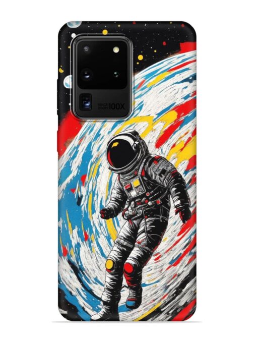 Astronaut Art Embossed Soft Silicone Case for Samsung Galaxy S20 Ultra Zapvi