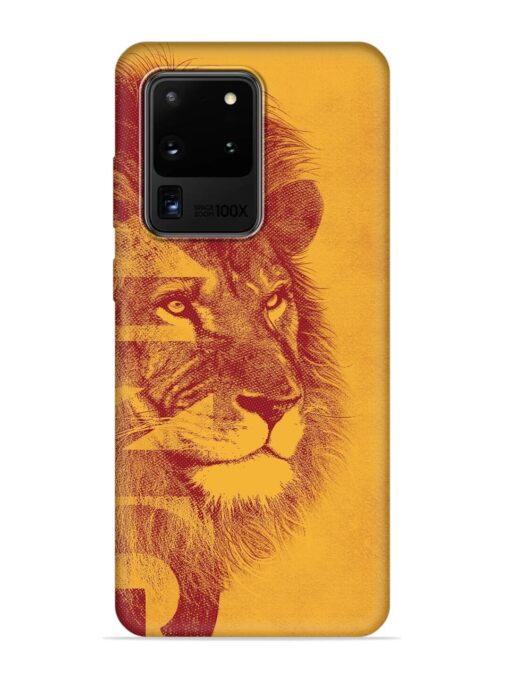 Gold Lion Crown Art Embossed Soft Silicone Case for Samsung Galaxy S20 Ultra Zapvi