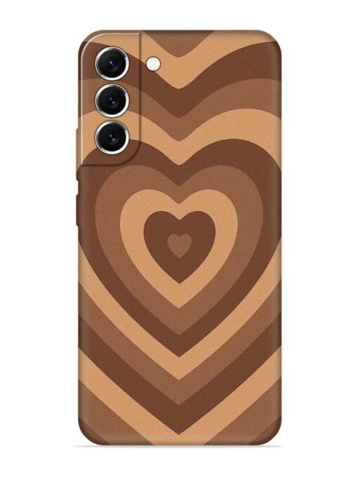 Brown Heart Embossed Soft Silicone Case for Samsung Galaxy S21 (5G) Zapvi