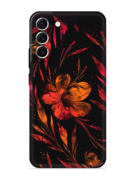 Red Flower Painting Embossed Soft Silicone Case for Samsung Galaxy S21 (5G) Zapvi