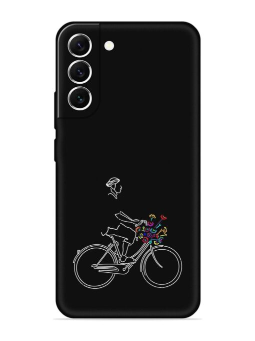 Minimalist Cycle Art Embossed Soft Silicone Case for Samsung Galaxy S21 (5G) Zapvi