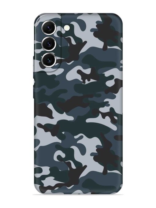 Dark Blue Army Military Art Embossed Soft Silicone Case for Samsung Galaxy S21 Plus Zapvi