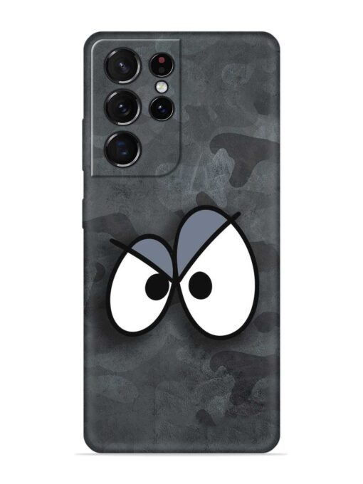 Big Eyes Night Mode Embossed Soft Silicone Case for Samsung Galaxy S21 Ultra Zapvi