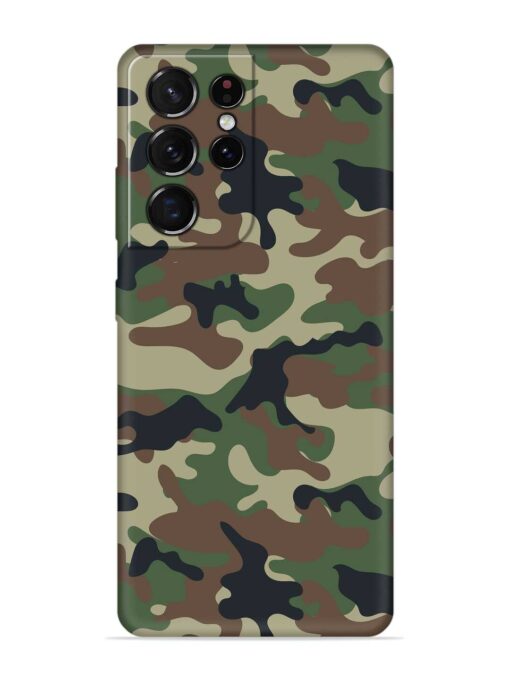 Army Military Camouflage Dark Green Embossed Soft Silicone Case for Samsung Galaxy S21 Ultra Zapvi