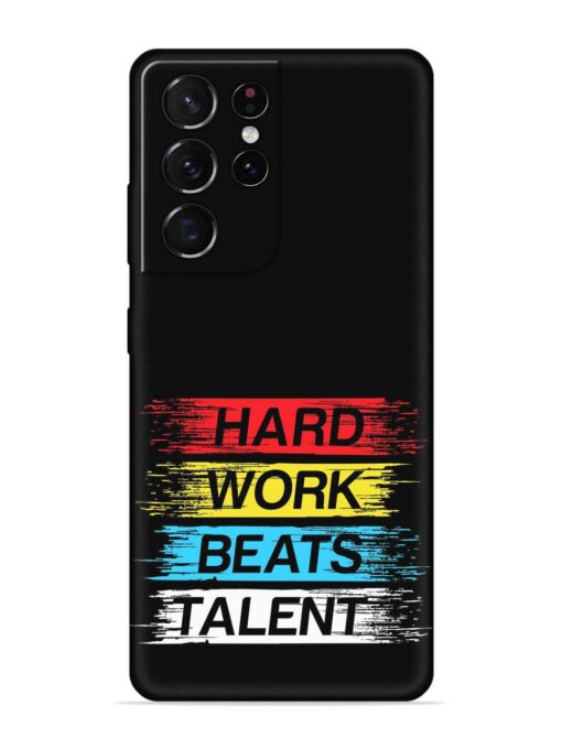 Hard Work Beats Embossed Soft Silicone Case for Samsung Galaxy S21 Ultra Zapvi