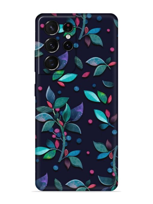 Decorative Watercolor Flower Embossed Soft Silicone Case for Samsung Galaxy S21 Ultra Zapvi