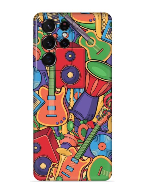 Colorful Music Art Embossed Soft Silicone Case for Samsung Galaxy S21 Ultra Zapvi