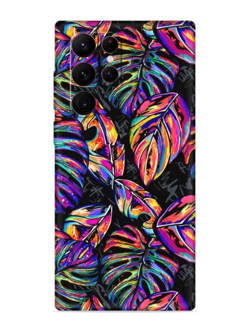 Tropical Seamless Vector Embossed Soft Silicone Case for Samsung Galaxy S22 Ultra Zapvi