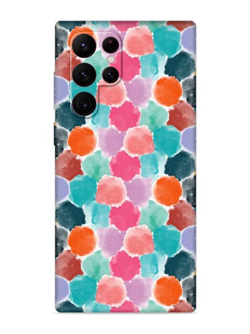 Colorful Seamless Pattern Embossed Soft Silicone Case for Samsung Galaxy S22 Ultra Zapvi